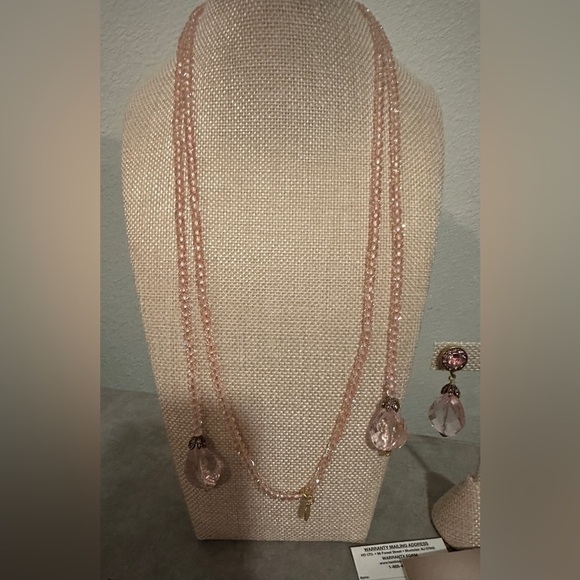 “Lux Be a Lady" Crystal Lariat Necklace and Pierced Earring Set by Heidi Daus - Picture 3 of 13